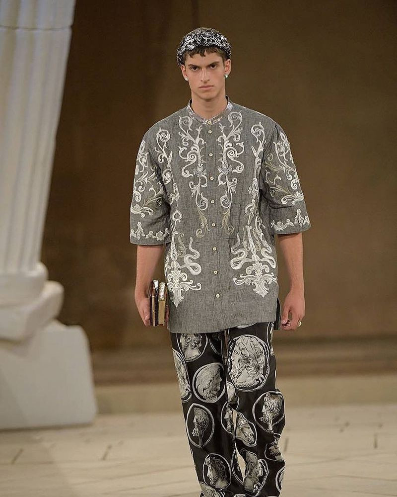 Azim Osmani featured in  the Dolce & Gabbana Alta Moda fashion show for Autumn/Winter 2019