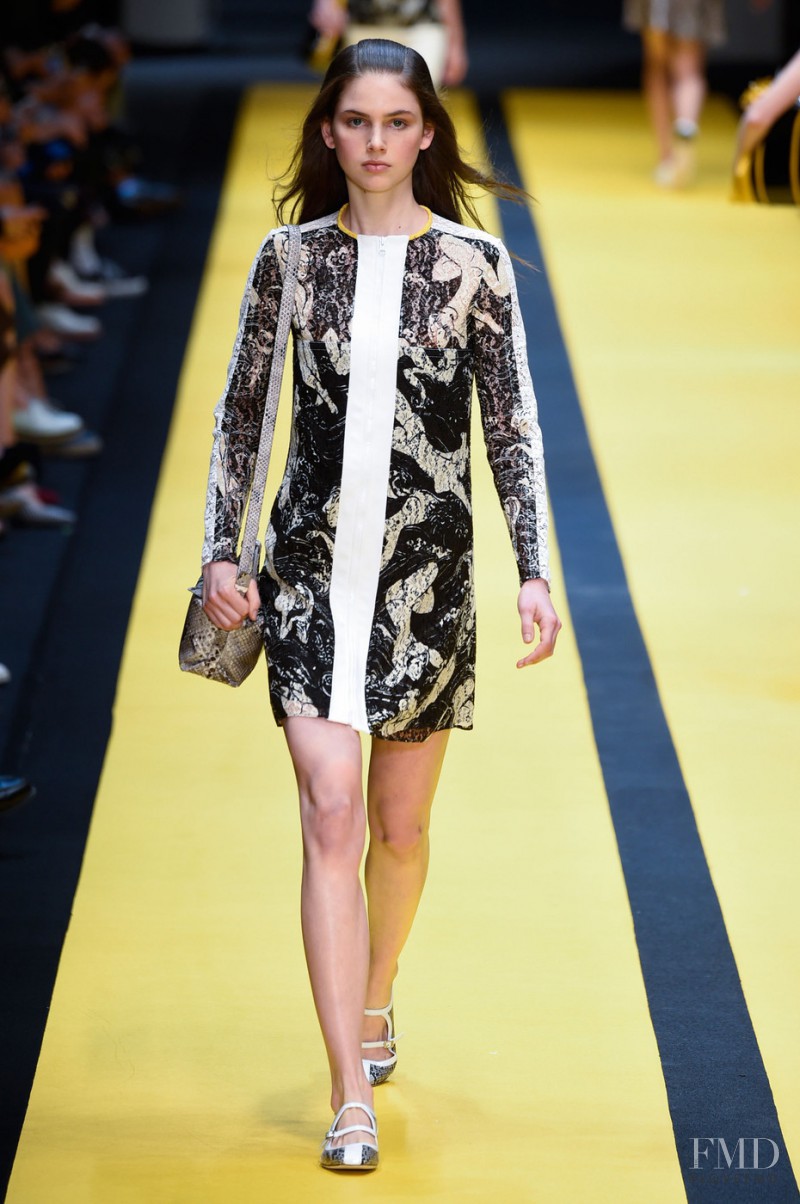 Irma Spies featured in  the Carven fashion show for Spring/Summer 2015