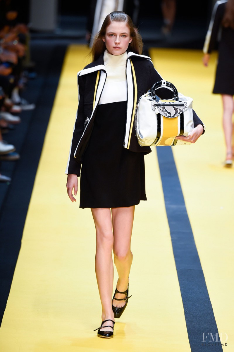 Yulia Serzhantova featured in  the Carven fashion show for Spring/Summer 2015