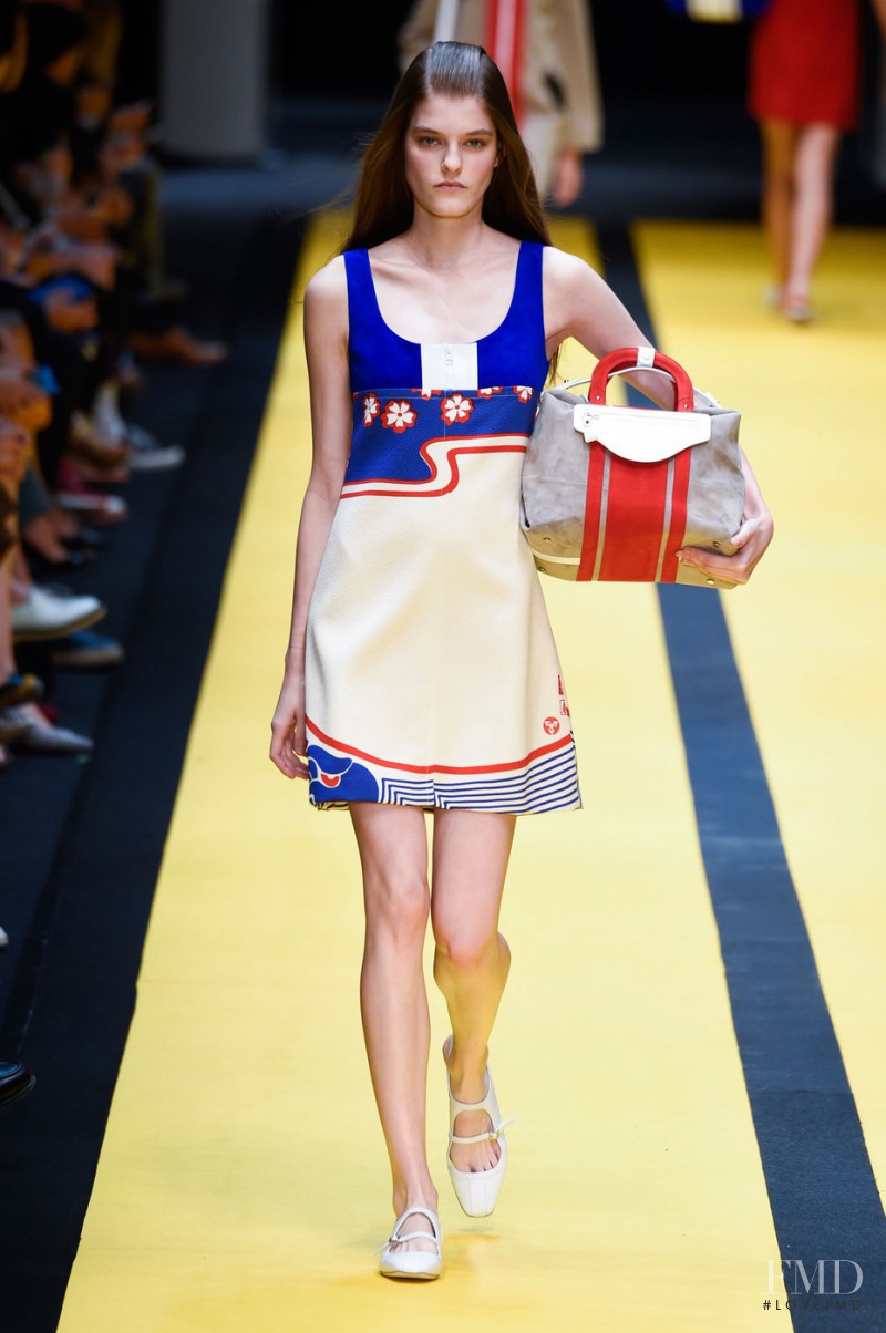 Kia Low featured in  the Carven fashion show for Spring/Summer 2015