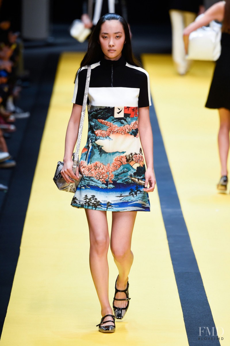 Ji Young Kwak featured in  the Carven fashion show for Spring/Summer 2015