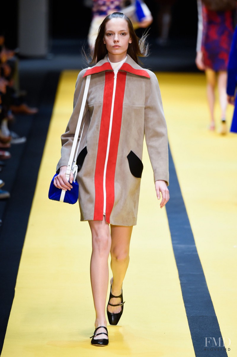 Mina Cvetkovic featured in  the Carven fashion show for Spring/Summer 2015