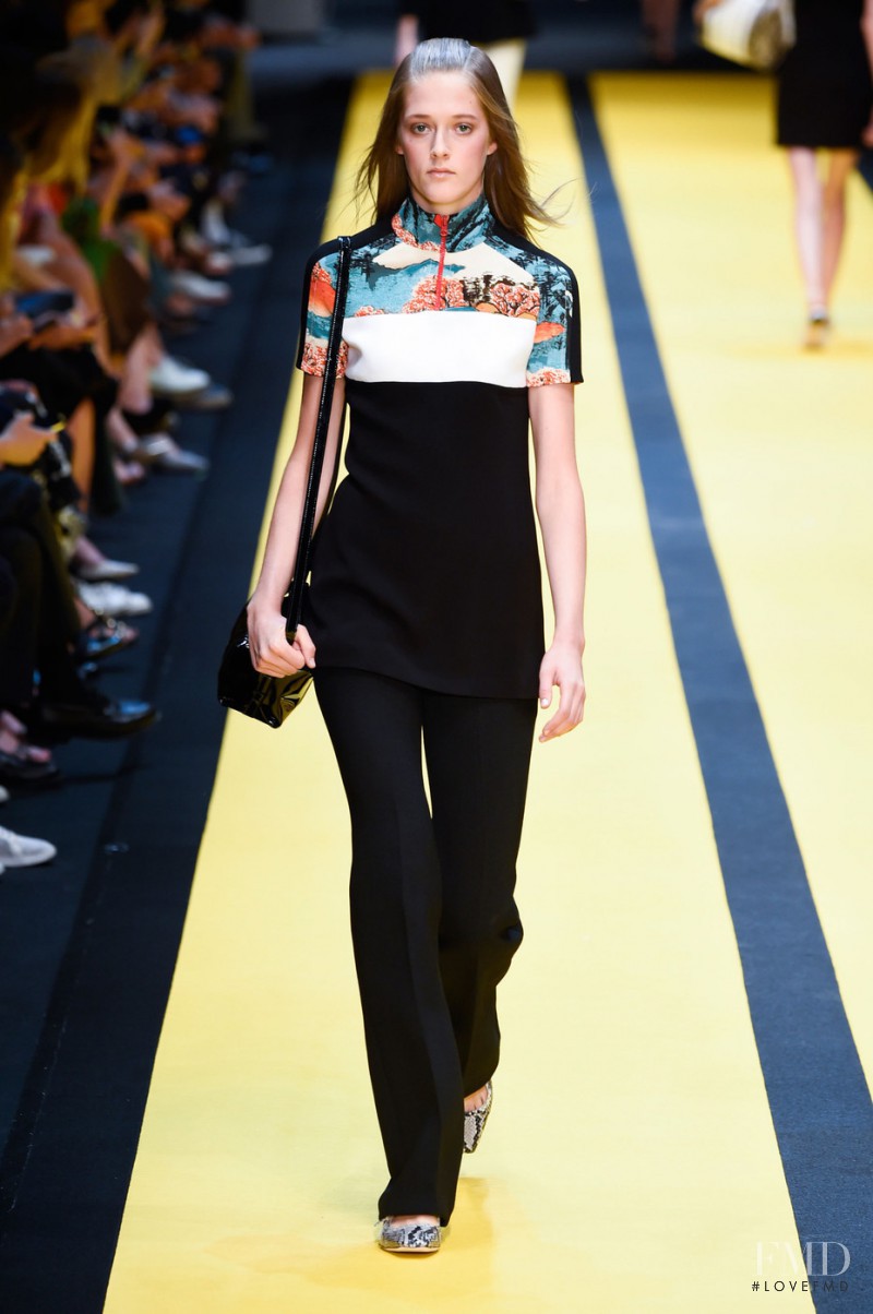 Logan Patterson featured in  the Carven fashion show for Spring/Summer 2015