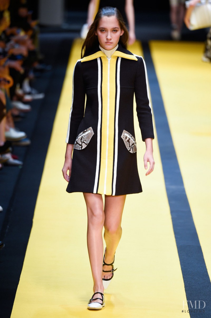 Emma Waldo featured in  the Carven fashion show for Spring/Summer 2015