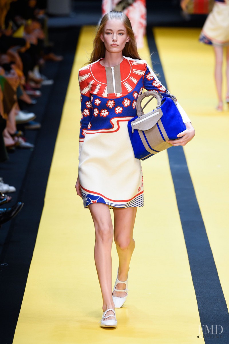 Hollie May Saker featured in  the Carven fashion show for Spring/Summer 2015