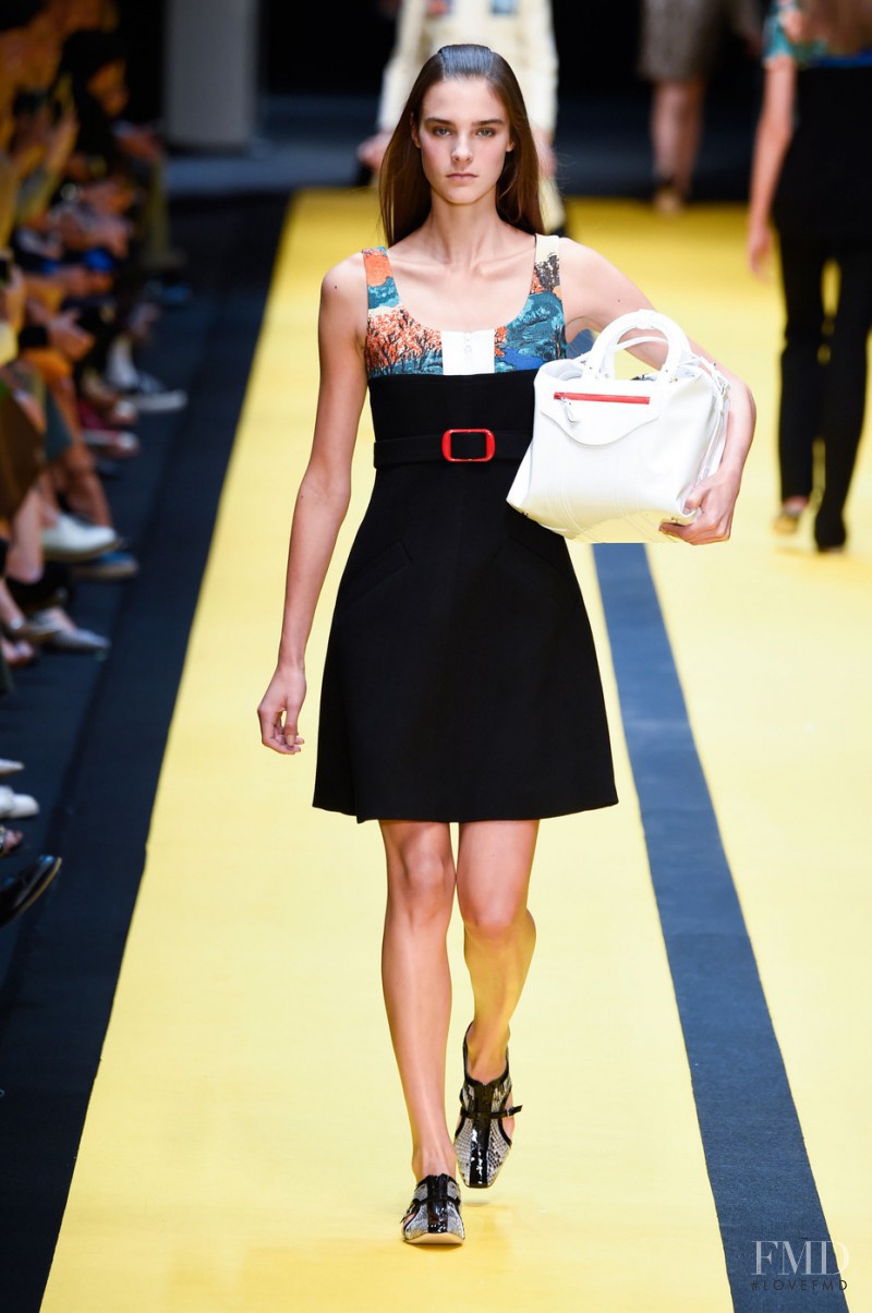 Olivia David featured in  the Carven fashion show for Spring/Summer 2015