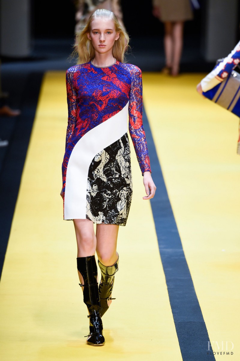 Nastya Sten featured in  the Carven fashion show for Spring/Summer 2015