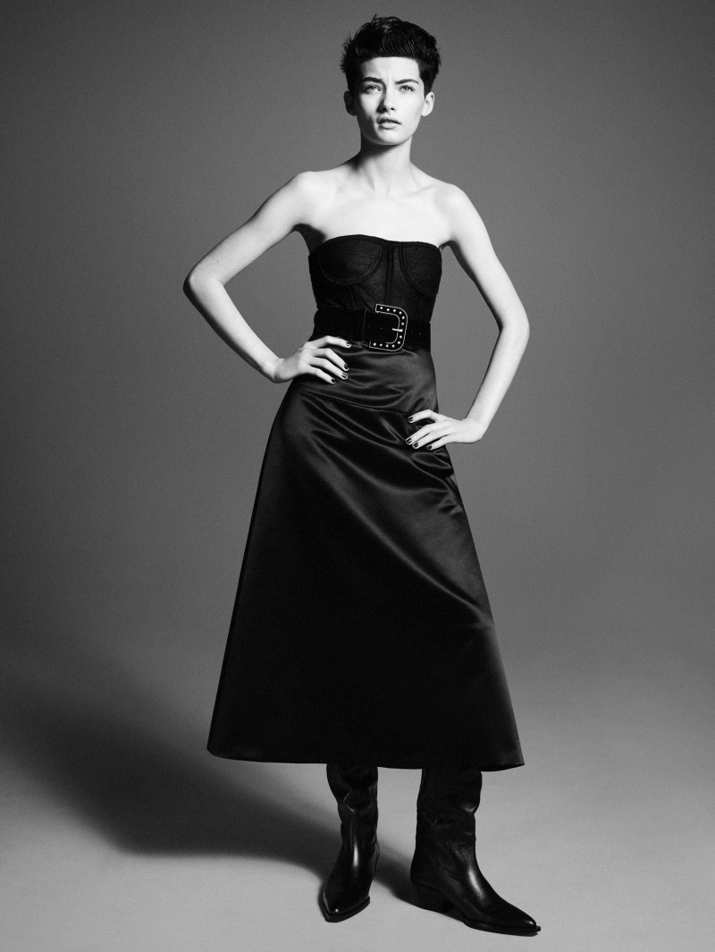 Katie Craven featured in  the Zara Serie 88 - Black Dress Collection advertisement for Winter 2021