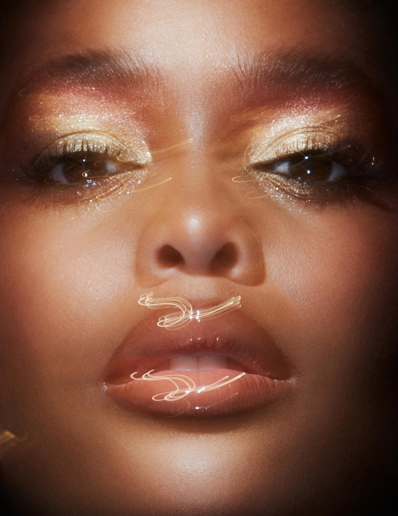 Blesnya Minher featured in  the Zara Glitter Bomb advertisement for Spring/Summer 2022