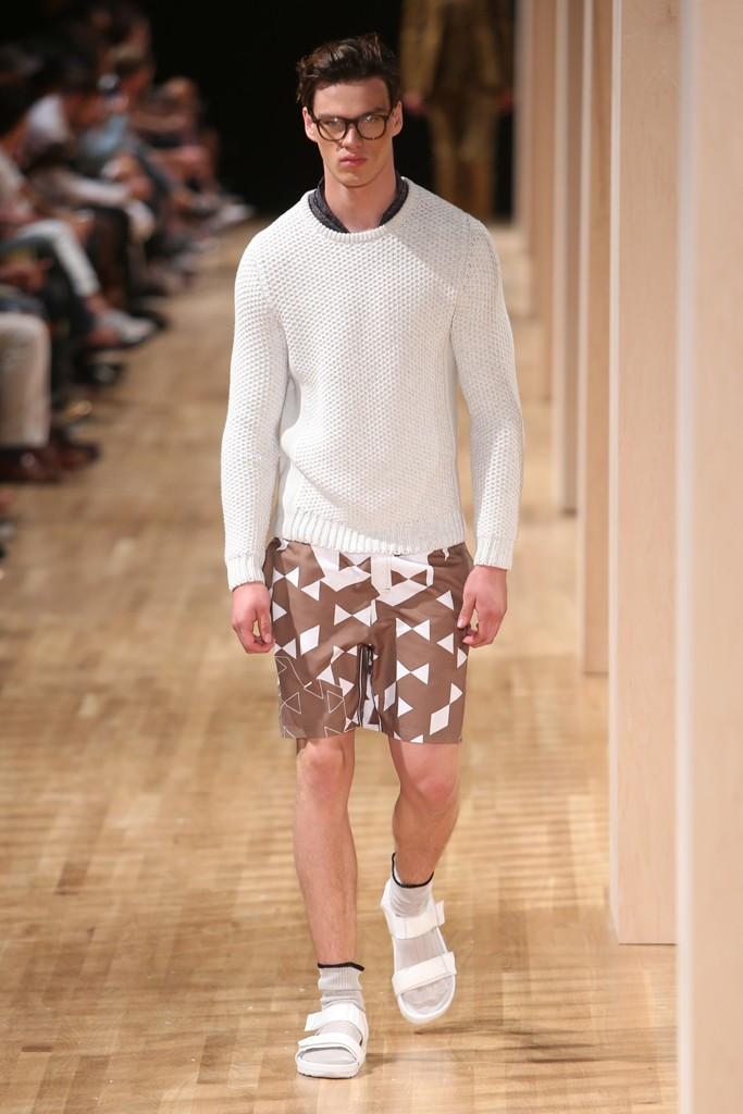 Filip Hrivnak featured in  the Perry Ellis fashion show for Spring/Summer 2015