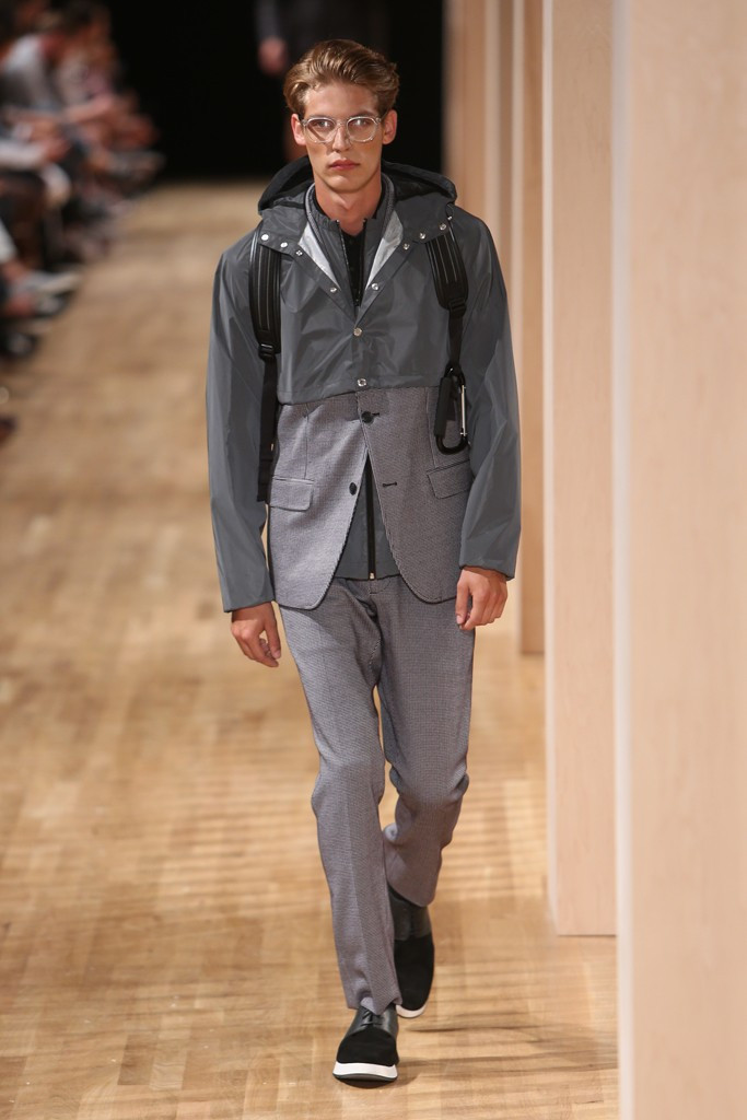 Baptiste Radufe featured in  the Perry Ellis fashion show for Spring/Summer 2015