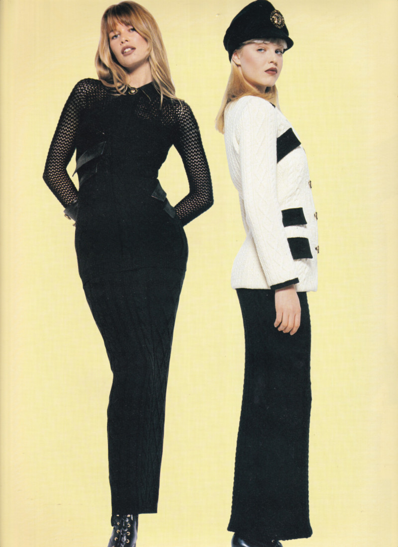 Claudia Schiffer featured in  the Versace advertisement for Autumn/Winter 1993