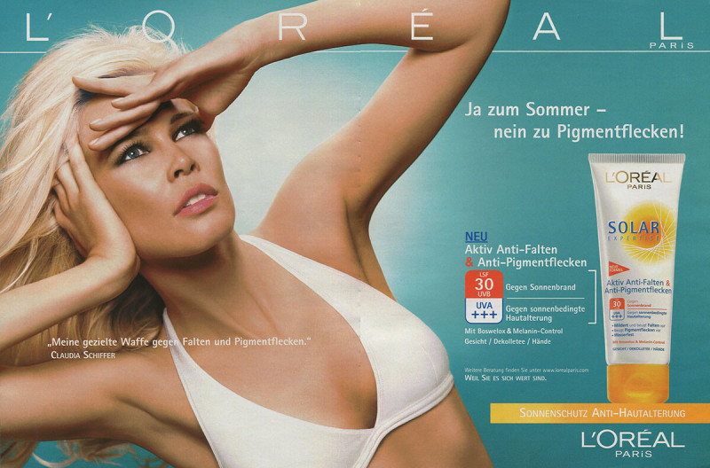 Claudia Schiffer featured in  the L\'Oreal Paris advertisement for Spring/Summer 2007