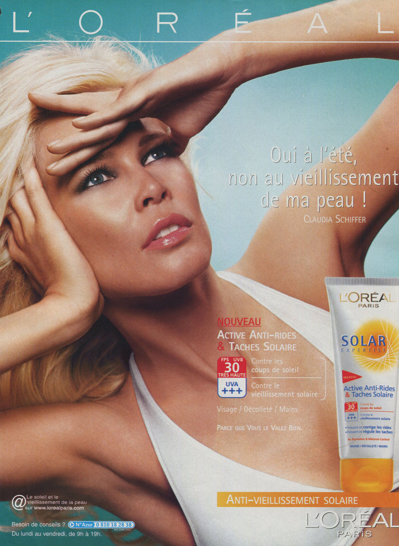 Claudia Schiffer featured in  the L\'Oreal Paris advertisement for Spring/Summer 2007