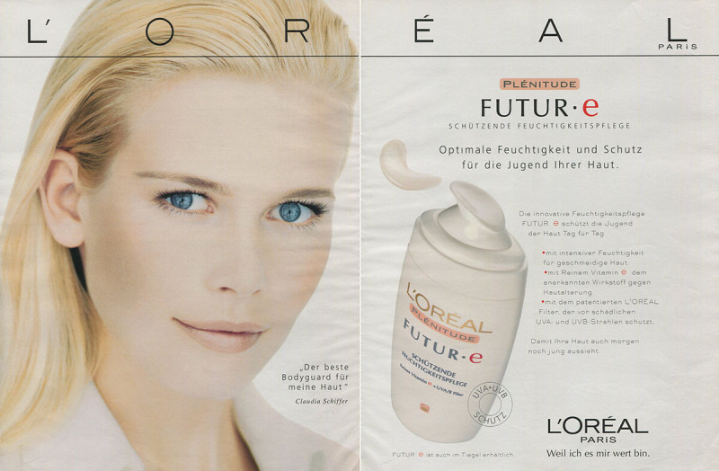 Claudia Schiffer featured in  the L\'Oreal Paris advertisement for Spring/Summer 2008