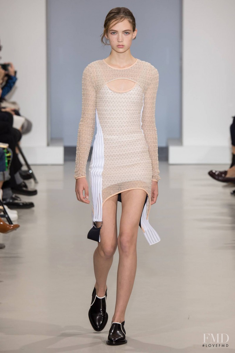 Adrienne Juliger featured in  the Paco Rabanne fashion show for Spring/Summer 2015