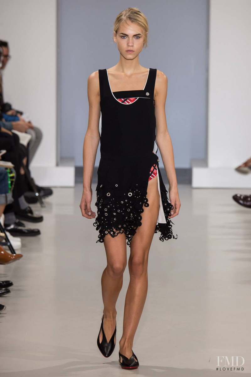 Line Brems featured in  the Paco Rabanne fashion show for Spring/Summer 2015