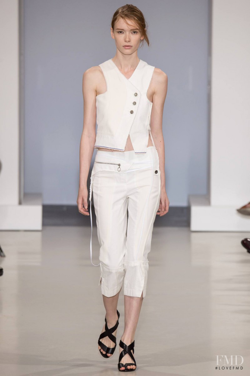 Julia Hafstrom featured in  the Paco Rabanne fashion show for Spring/Summer 2015