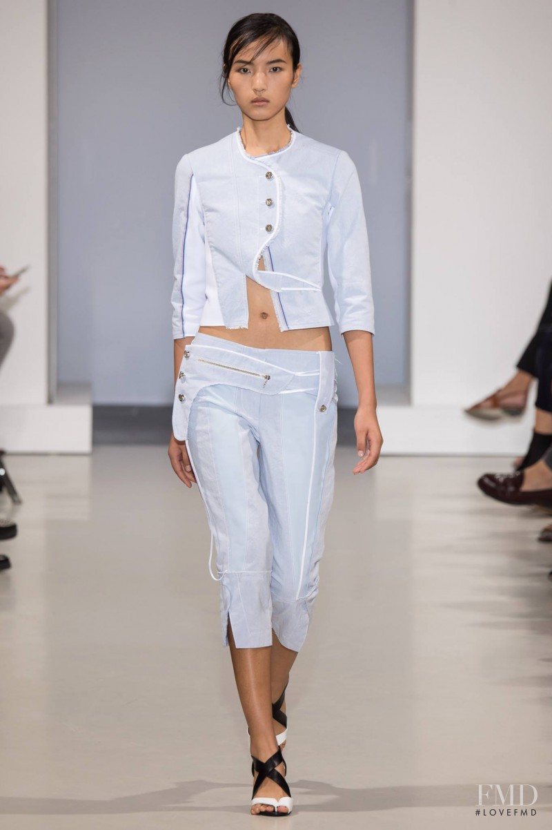 Luping Wang featured in  the Paco Rabanne fashion show for Spring/Summer 2015