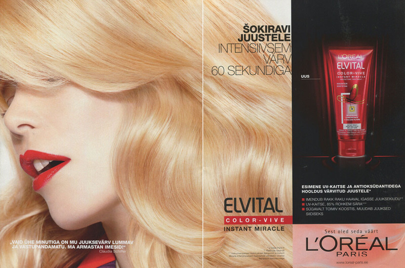 Claudia Schiffer featured in  the L\'Oreal Paris advertisement for Autumn/Winter 2011