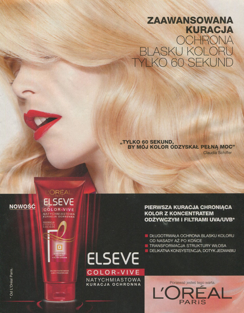 Claudia Schiffer featured in  the L\'Oreal Paris advertisement for Autumn/Winter 2011