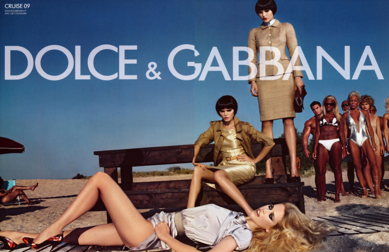 Catherine McNeil featured in  the Dolce & Gabbana advertisement for Cruise 2009