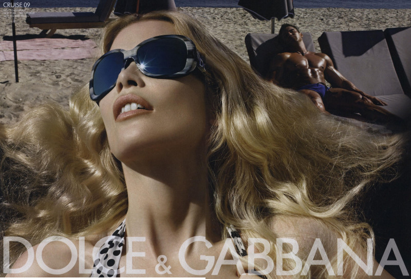 Claudia Schiffer featured in  the Dolce & Gabbana advertisement for Cruise 2009