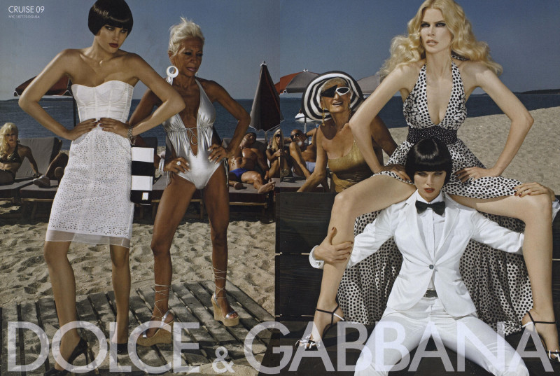 Catherine McNeil featured in  the Dolce & Gabbana advertisement for Cruise 2009