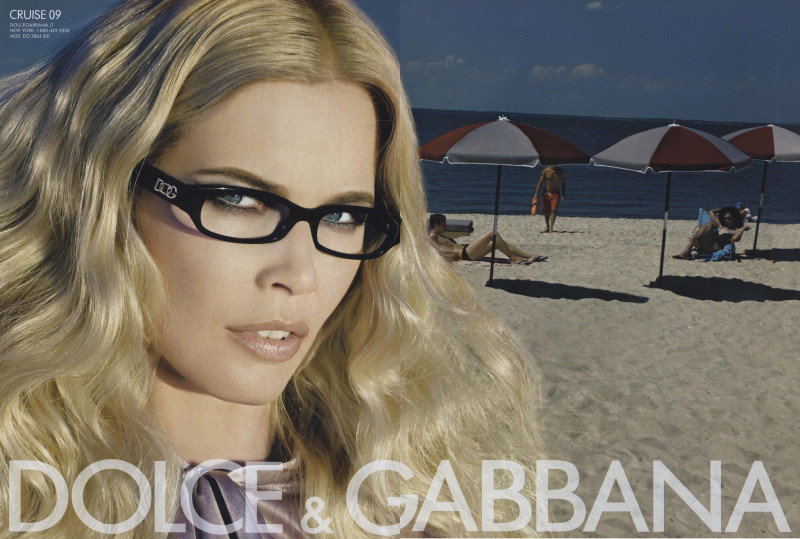 Claudia Schiffer featured in  the Dolce & Gabbana advertisement for Cruise 2009