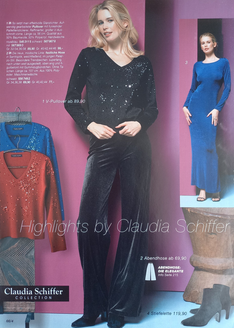 Claudia Schiffer featured in  the Otto catalogue for Autumn/Winter 1998