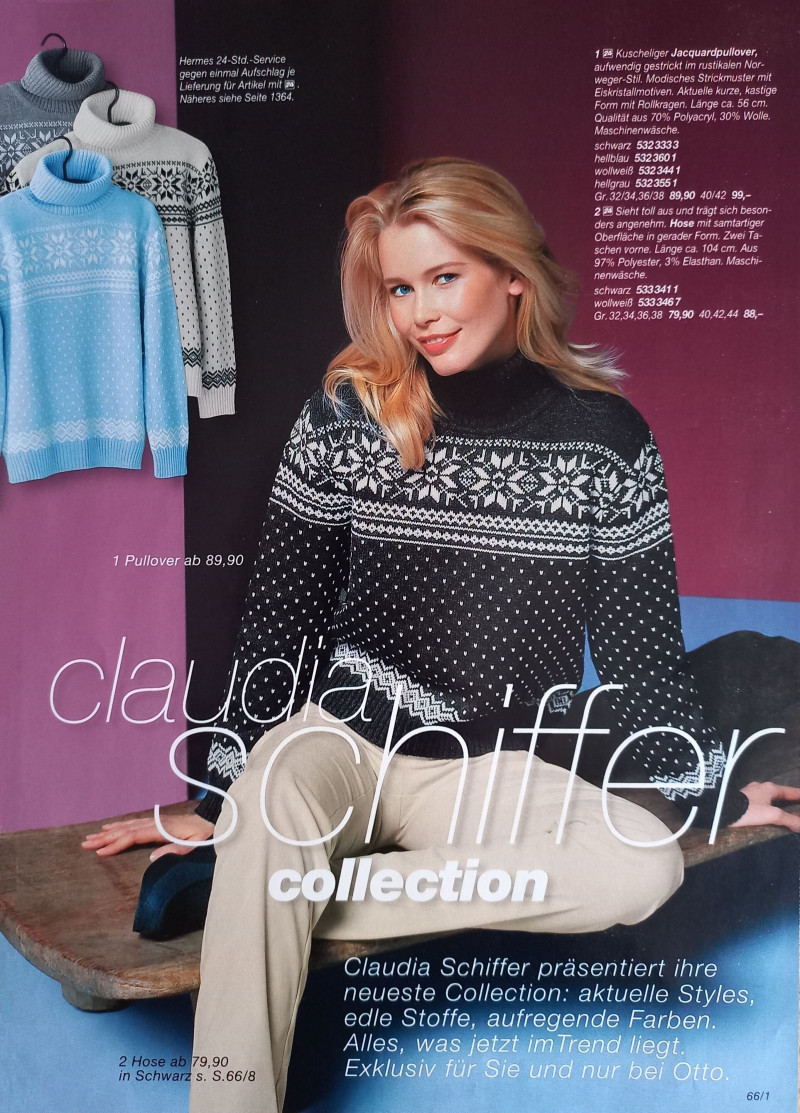 Claudia Schiffer featured in  the Otto catalogue for Autumn/Winter 1998