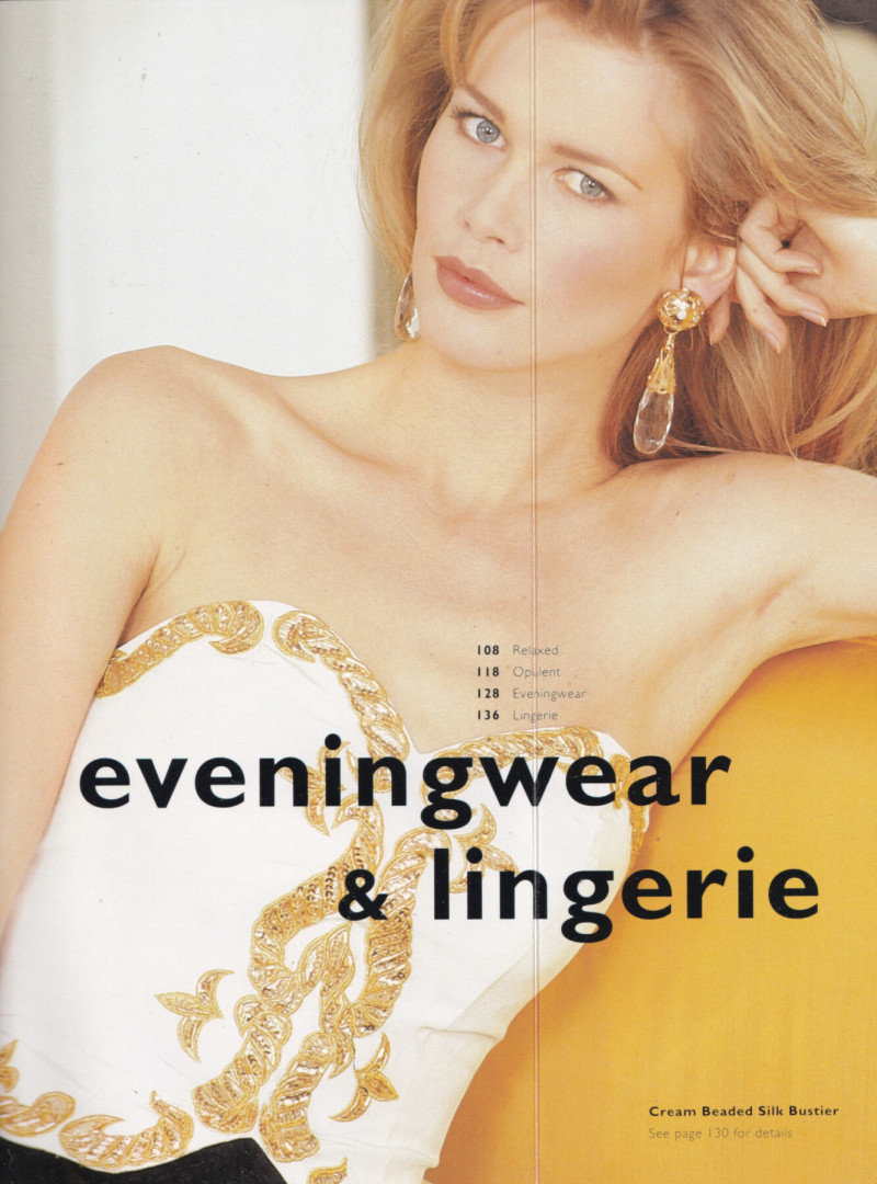 Claudia Schiffer featured in  the Next catalogue for Autumn/Winter 1993