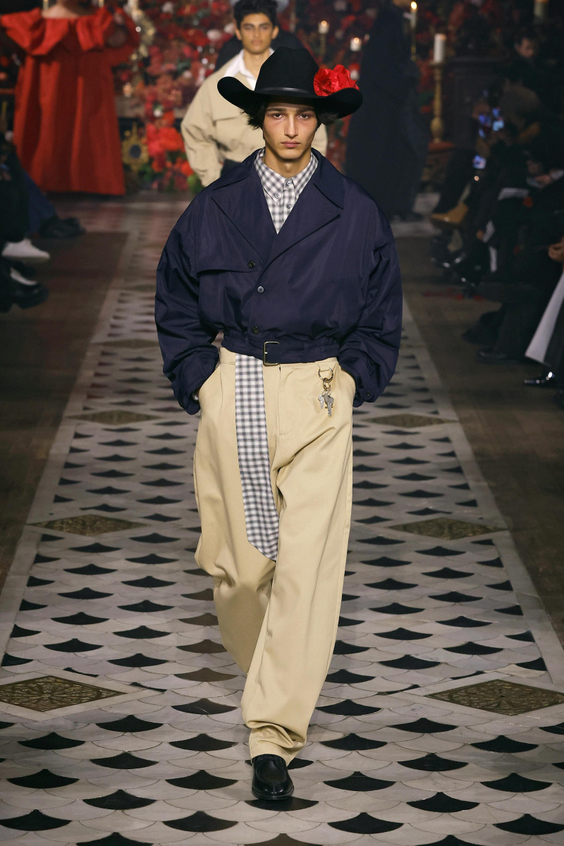 Rubuen Bilan-Carroll featured in  the Willy Chavarria fashion show for Autumn/Winter 2025