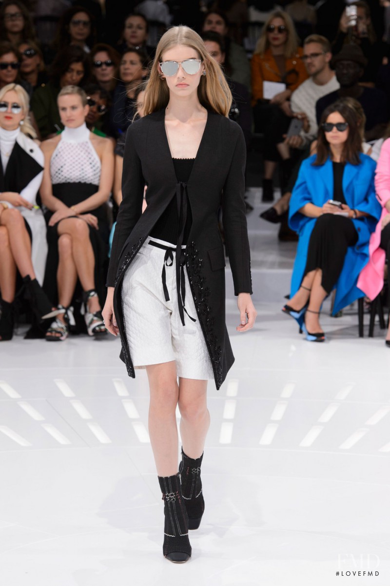 Ondria Hardin featured in  the Christian Dior fashion show for Spring/Summer 2015