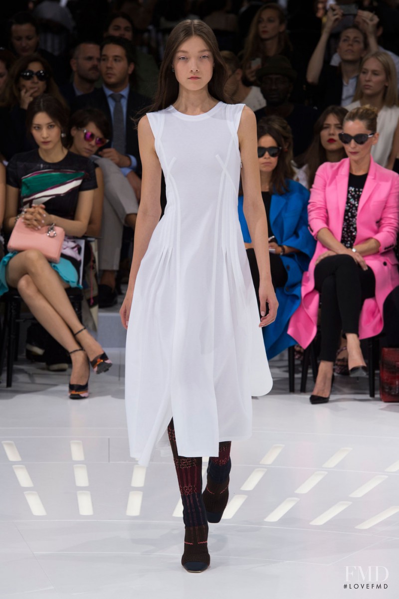 Yumi Lambert featured in  the Christian Dior fashion show for Spring/Summer 2015