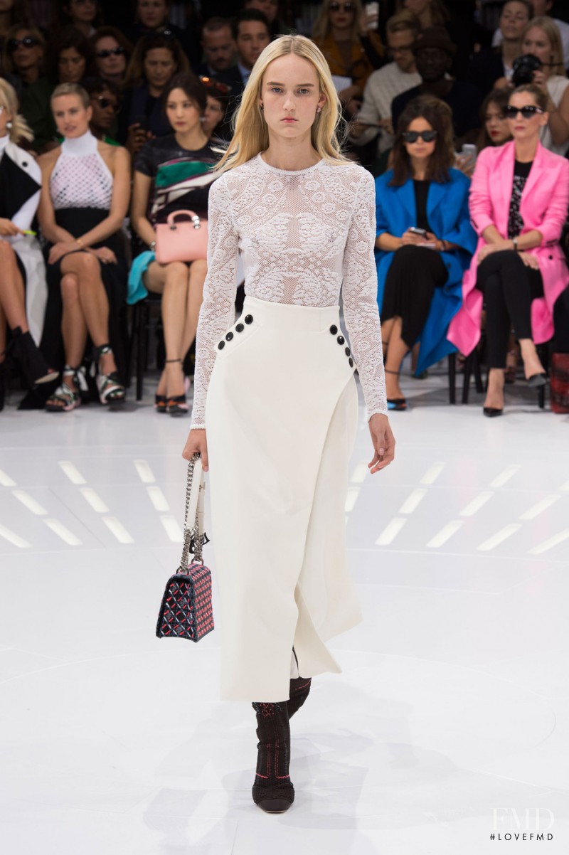 Harleth Kuusik featured in  the Christian Dior fashion show for Spring/Summer 2015
