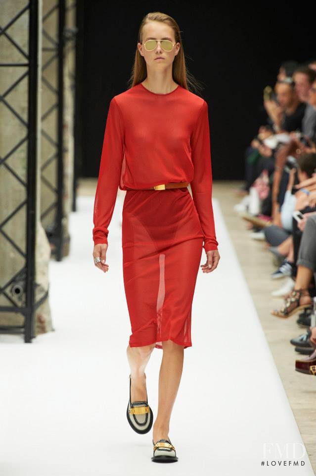 Julie Hoomans featured in  the Acne Studios fashion show for Spring/Summer 2015