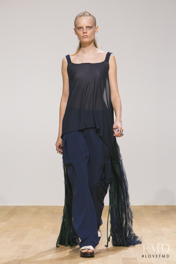 Hanne Gaby Odiele featured in  the Esteban Cortazar fashion show for Spring/Summer 2015