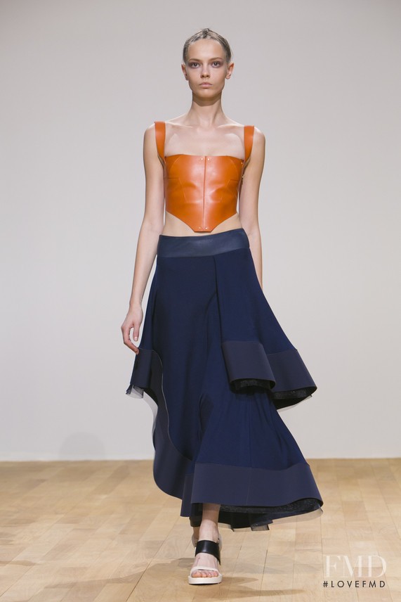 Mina Cvetkovic featured in  the Esteban Cortazar fashion show for Spring/Summer 2015