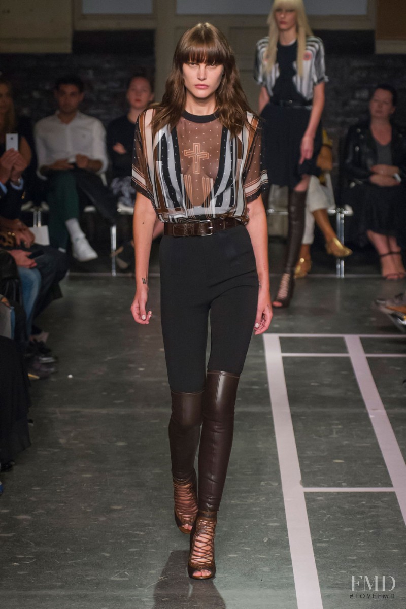 Catherine McNeil featured in  the Givenchy fashion show for Spring/Summer 2015