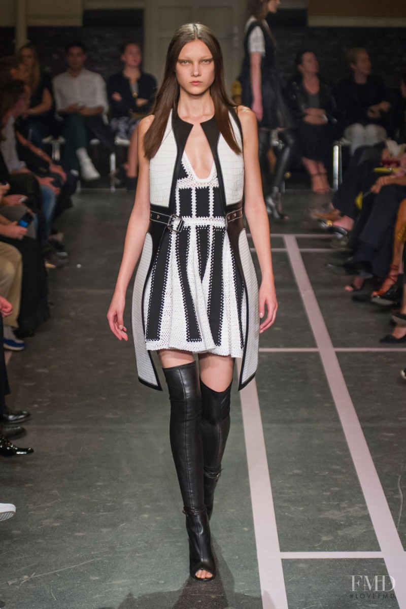 Yumi Lambert featured in  the Givenchy fashion show for Spring/Summer 2015