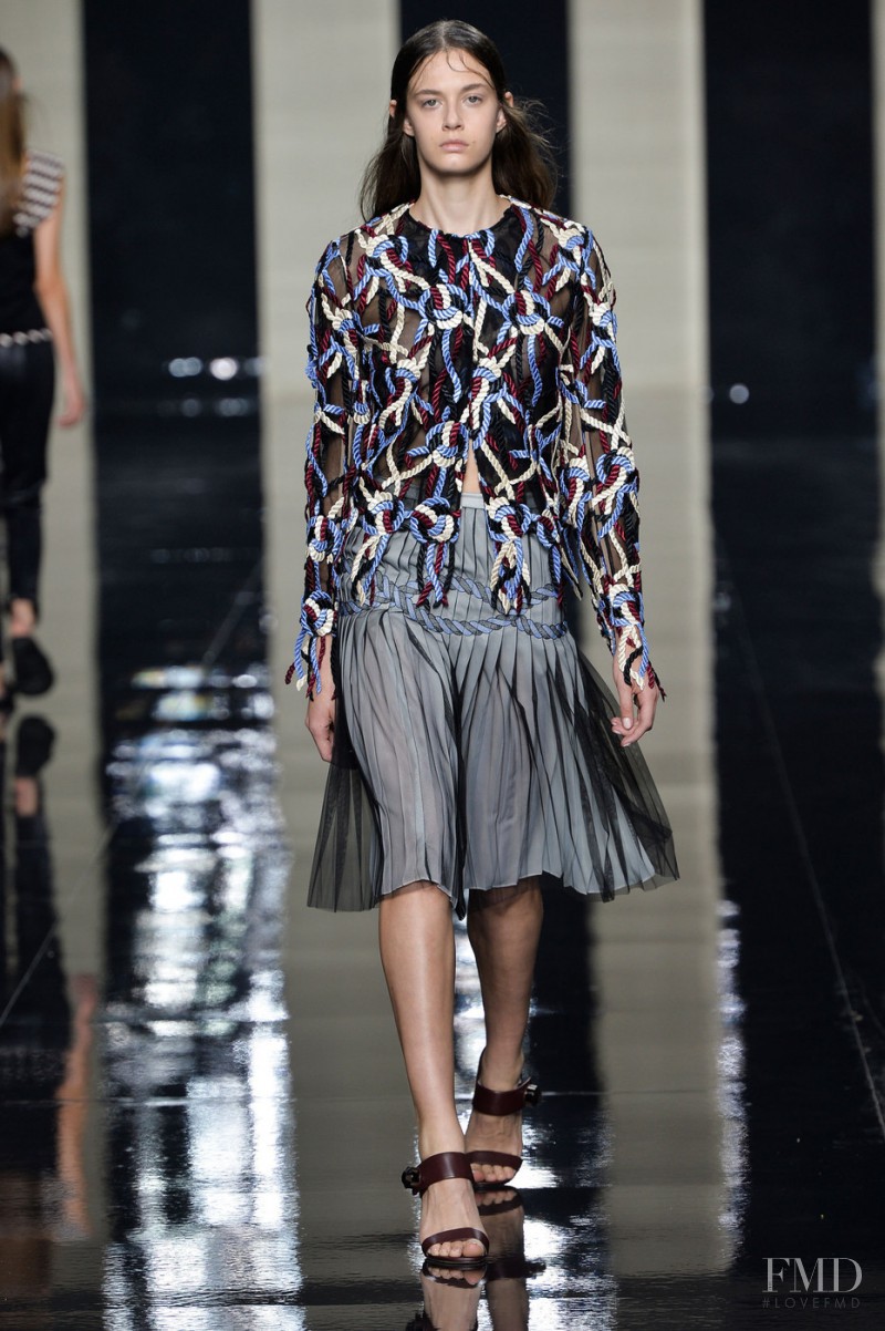 Marylou Moll featured in  the Christopher Kane fashion show for Spring/Summer 2015