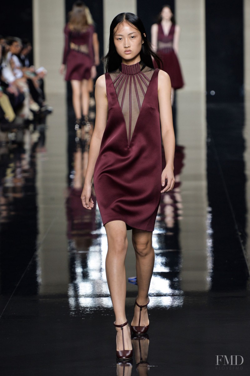 Jing Wen featured in  the Christopher Kane fashion show for Spring/Summer 2015