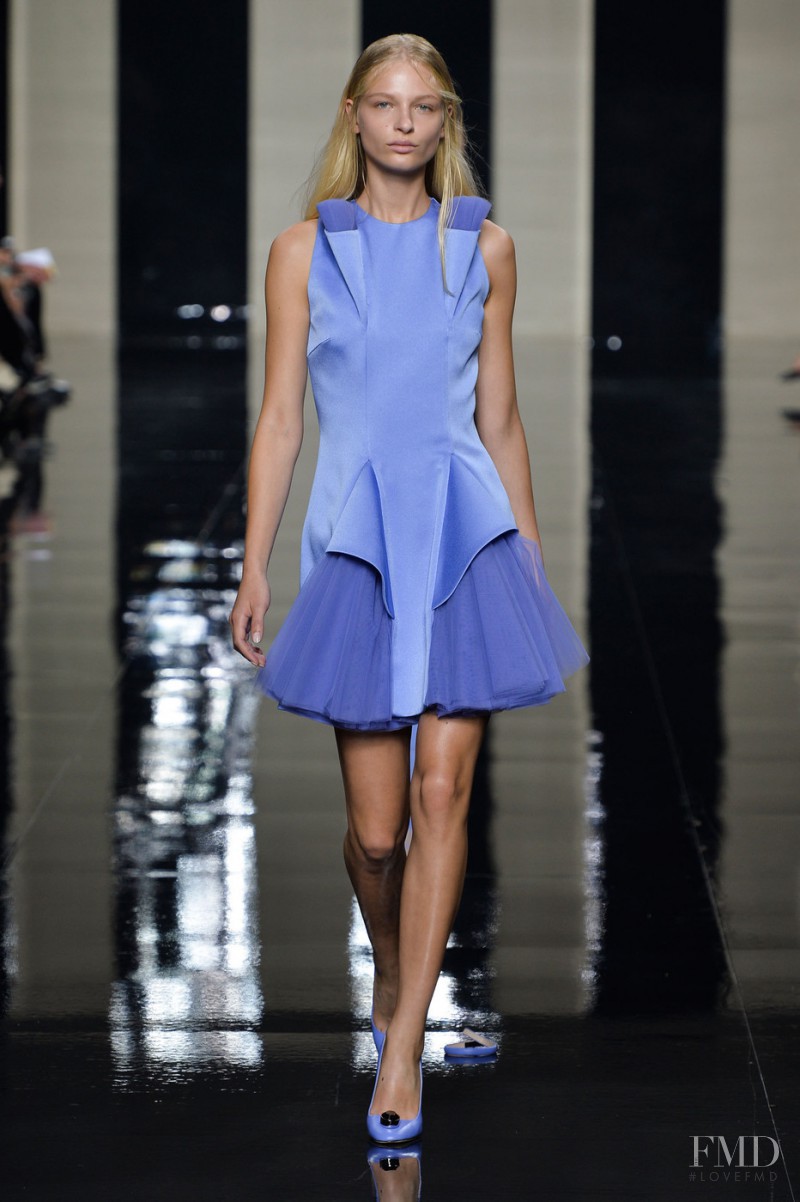 Frederikke Sofie Falbe-Hansen featured in  the Christopher Kane fashion show for Spring/Summer 2015