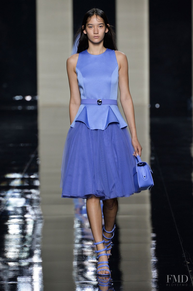 Mona Matsuoka featured in  the Christopher Kane fashion show for Spring/Summer 2015