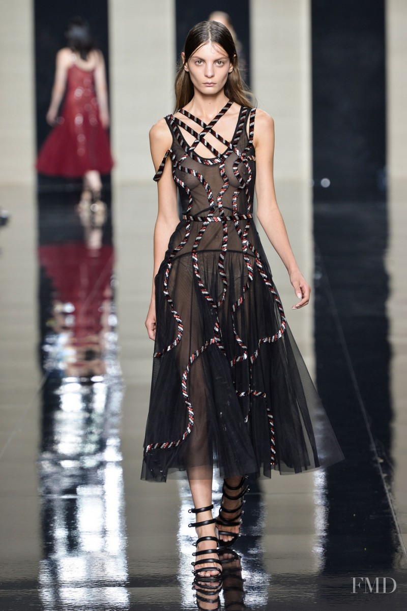 Audrey Nurit featured in  the Christopher Kane fashion show for Spring/Summer 2015