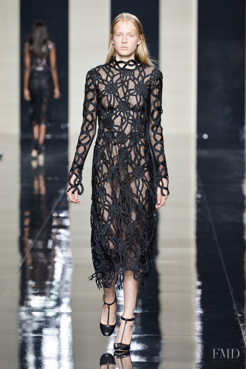 Anine Van Velzen featured in  the Christopher Kane fashion show for Spring/Summer 2015