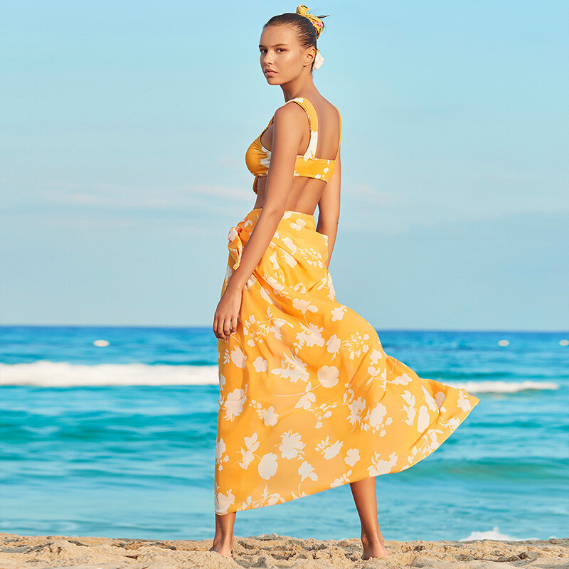Lucia Bramani featured in  the Miss Balneaire catalogue for Spring/Summer 2021