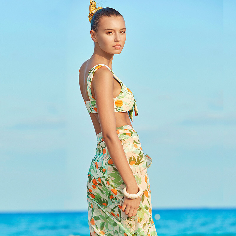 Lucia Bramani featured in  the Miss Balneaire catalogue for Spring/Summer 2021
