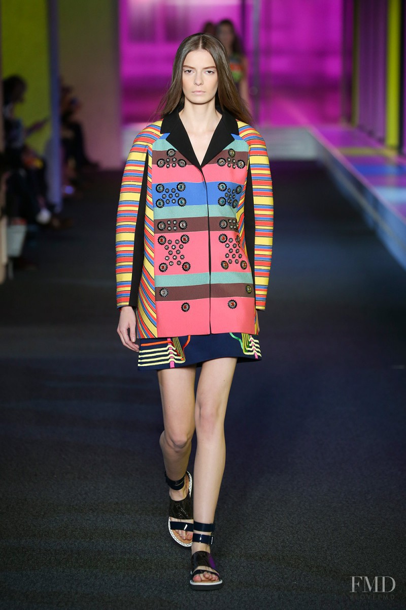 Dasha Denisenko featured in  the Peter Pilotto fashion show for Spring/Summer 2015